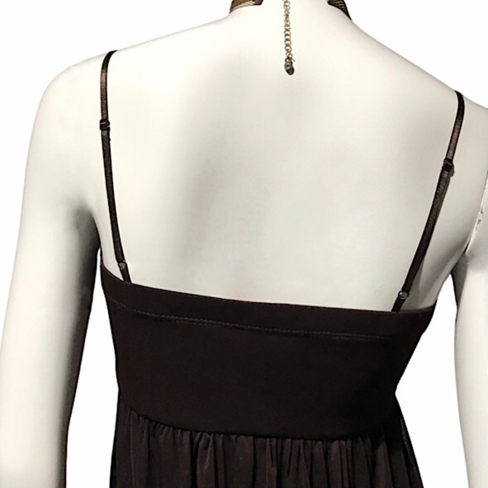 Ruby Rox Babydoll Mini Dress with Ruffles and Gold Sequins - Picture 3 of 6